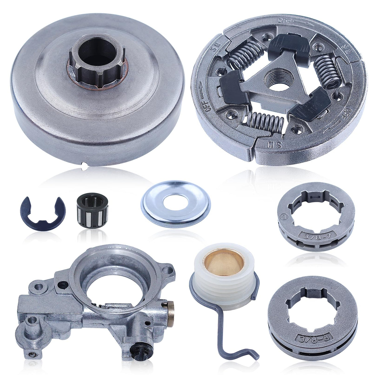 AUMEL Clutch Drum Worm Gear Bearing Kit For Stihl MS361 044 046 MS440 MS460 Chainsaws