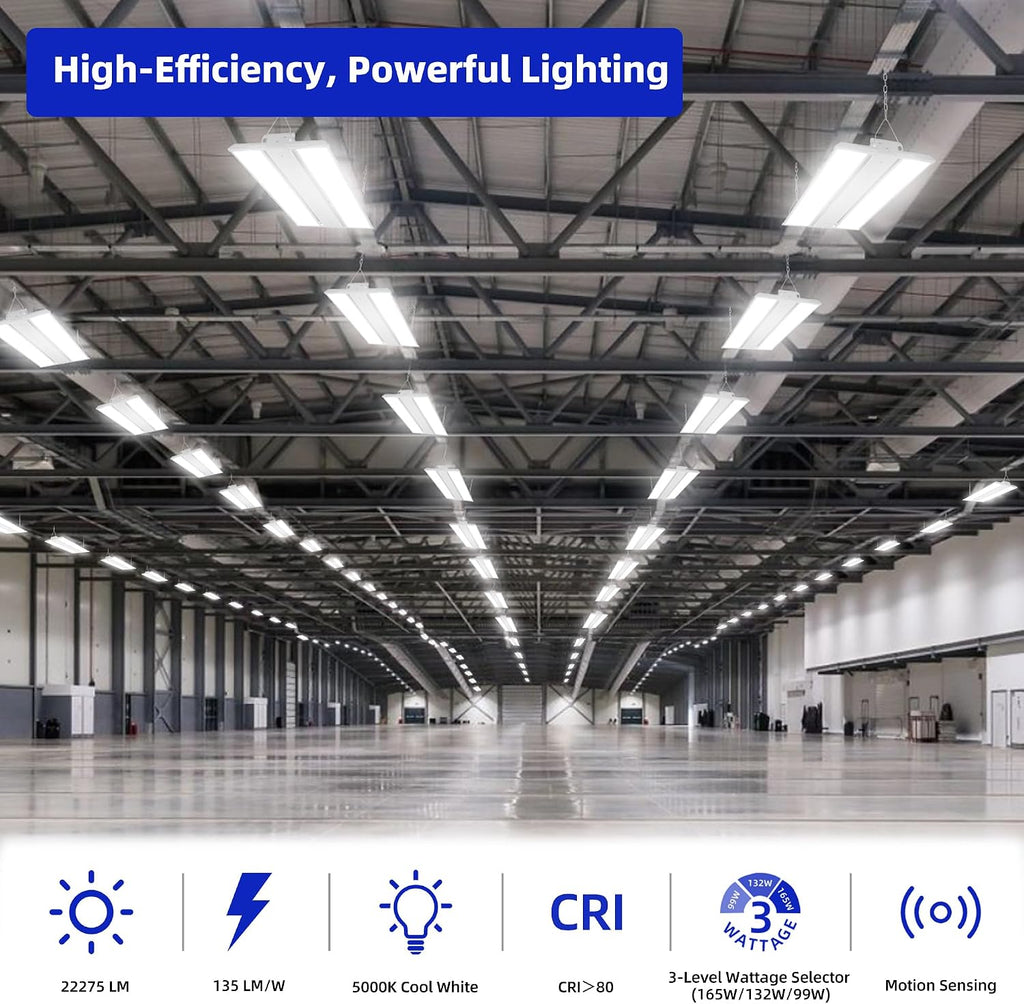 hykolity 2FT LED Linear High Bay Shop Lights with PIR Sensor Base