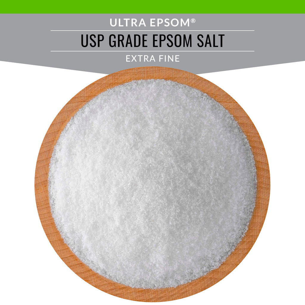 Ultra Epsom Bath Salt, Unscented, Extra Fine Grain, 5 Pound Bag
