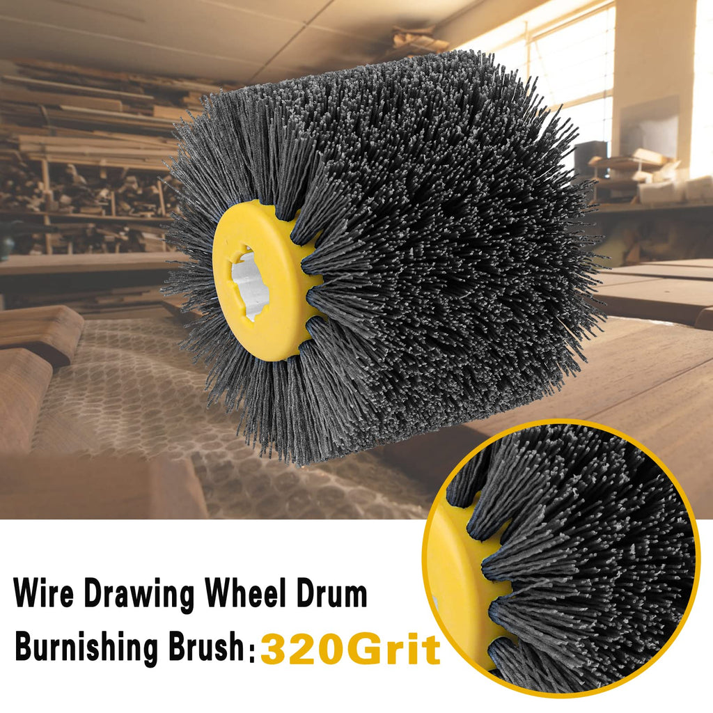 Shinboc 4.7x4 Inch Surface Conditioning Tool, 320 Grit Nylon Drawing Wheel