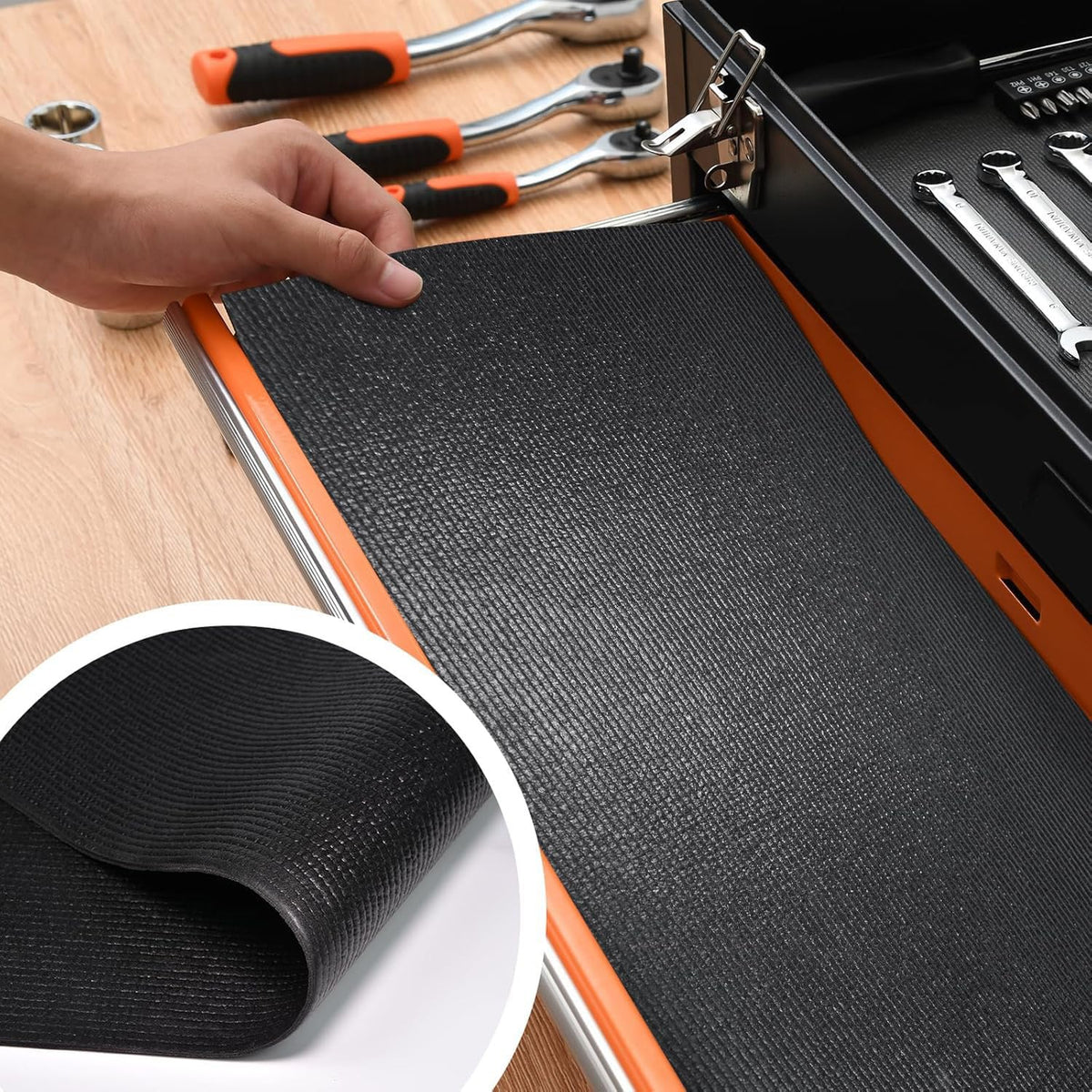 Professional Grade Tool Box Liner Heavy Duty Non-Slip Drawer Liner Black