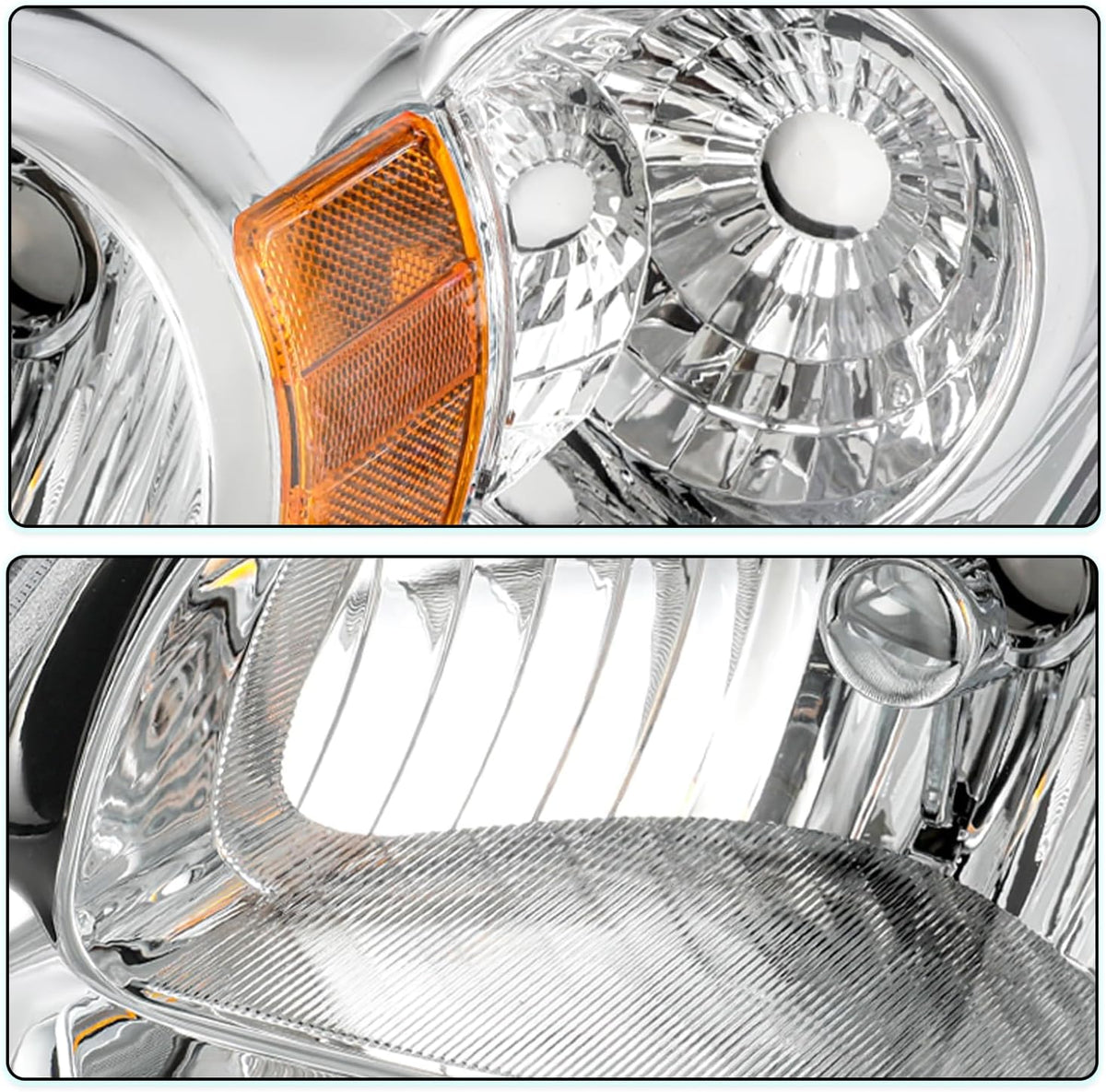 TUSDAR Headlight Assembly for 2005-2010 Chevy Cobalt 07-10 Pontiac G5