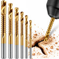 Titanium Coated HSS Twist Drill Bit Set for Metal, Wood & Plastic, 6Pcs