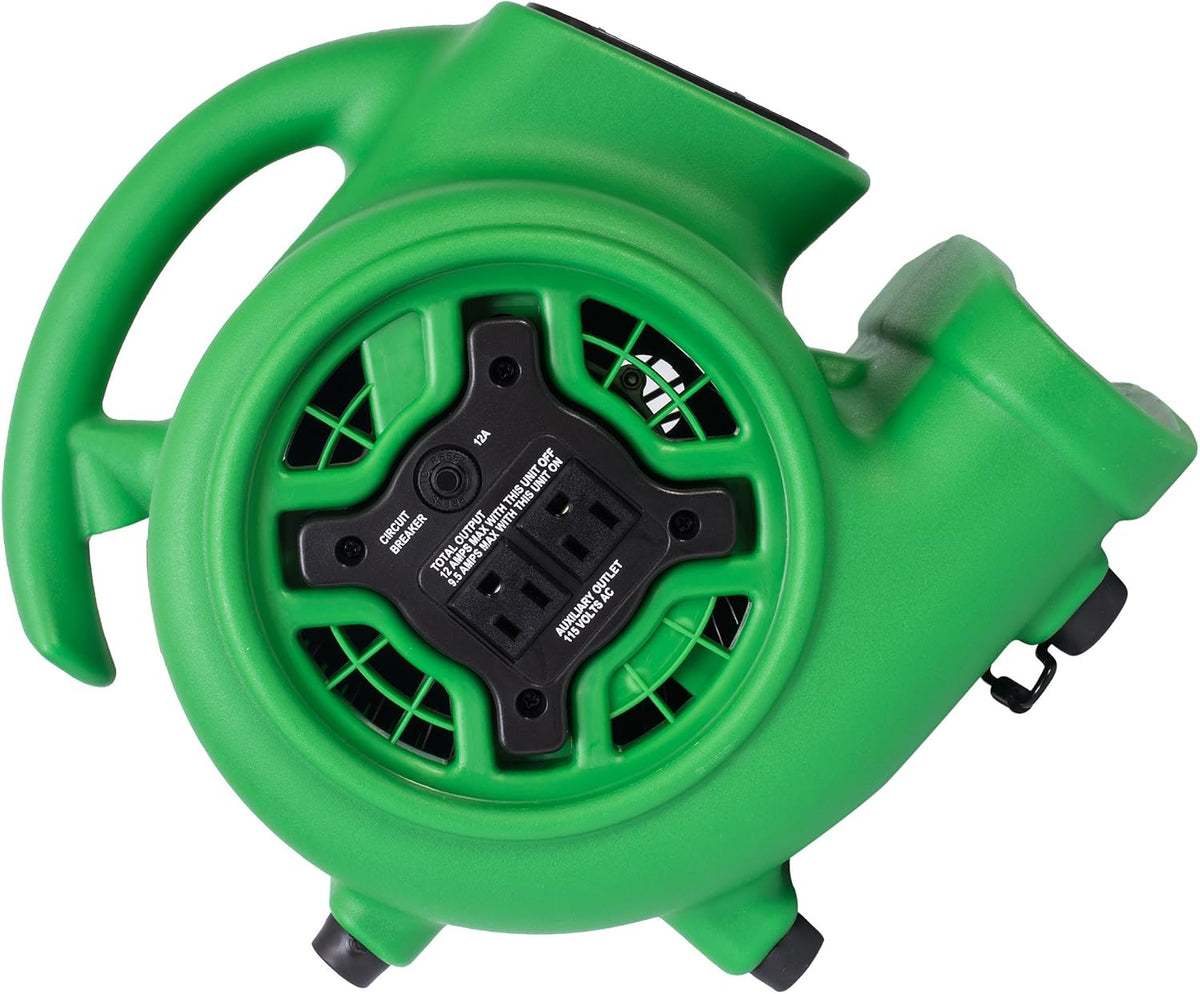 P-230AT Mini Mighty 1/4 HP 925 CFM Centrifugal Air Mover, Carpet Dryer, Floor Fan, Blower, Stackable, Daisy Chain