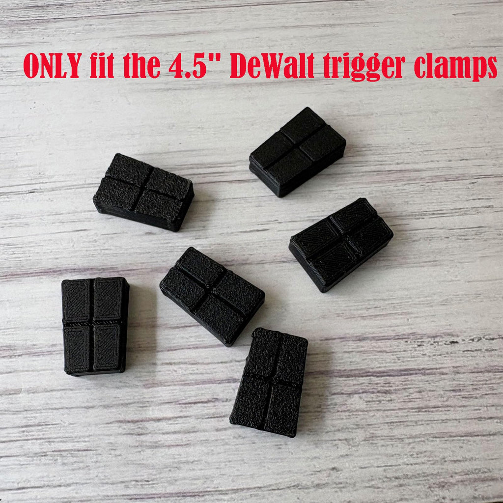 JILINWEI 6Pcs Replacement Grip Jaw Pads For Dewalt 4.5" Trigger Clamp,Black