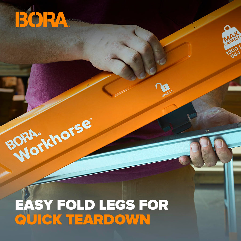 Workhorse Saw Horses 2 Pack Folding Heavy Duty Metal Sawhorse