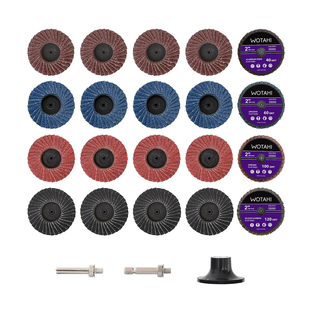 2 Inch Flap Disc Set, 20 PCS Angle/Die Grinder Flap Discs