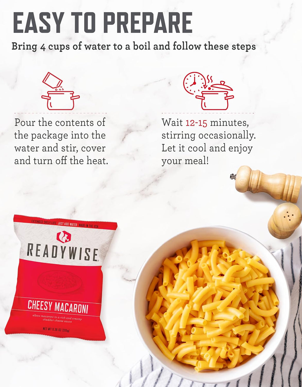 Emergency Food Supply - 132 Servings, Survival Bucket, Dehydrated & Freeze Dried Protein Meals, Camping Essentials