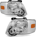 for 2006-2010 Ford Explorer Headlights Assembly Chrome Pair