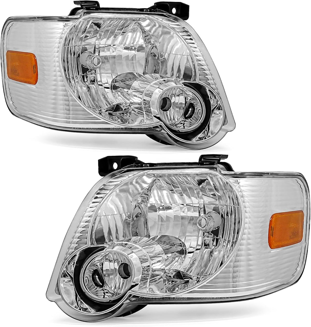 for 2006-2010 Ford Explorer Headlights Assembly Chrome Pair