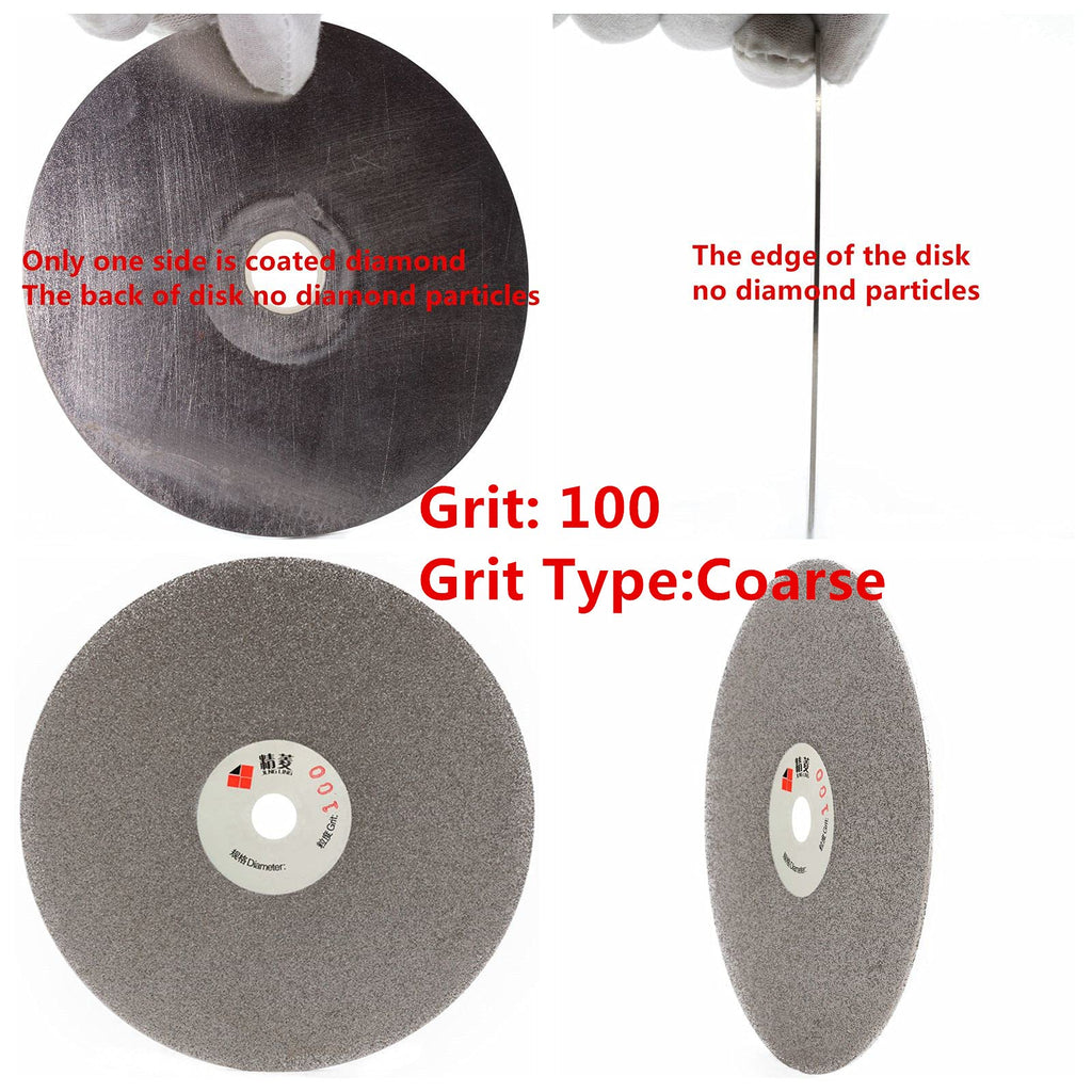 JINGLING 4" inch 100mm Diamond Flat Lap Disc Grinding Disk Grit 100 Coarse