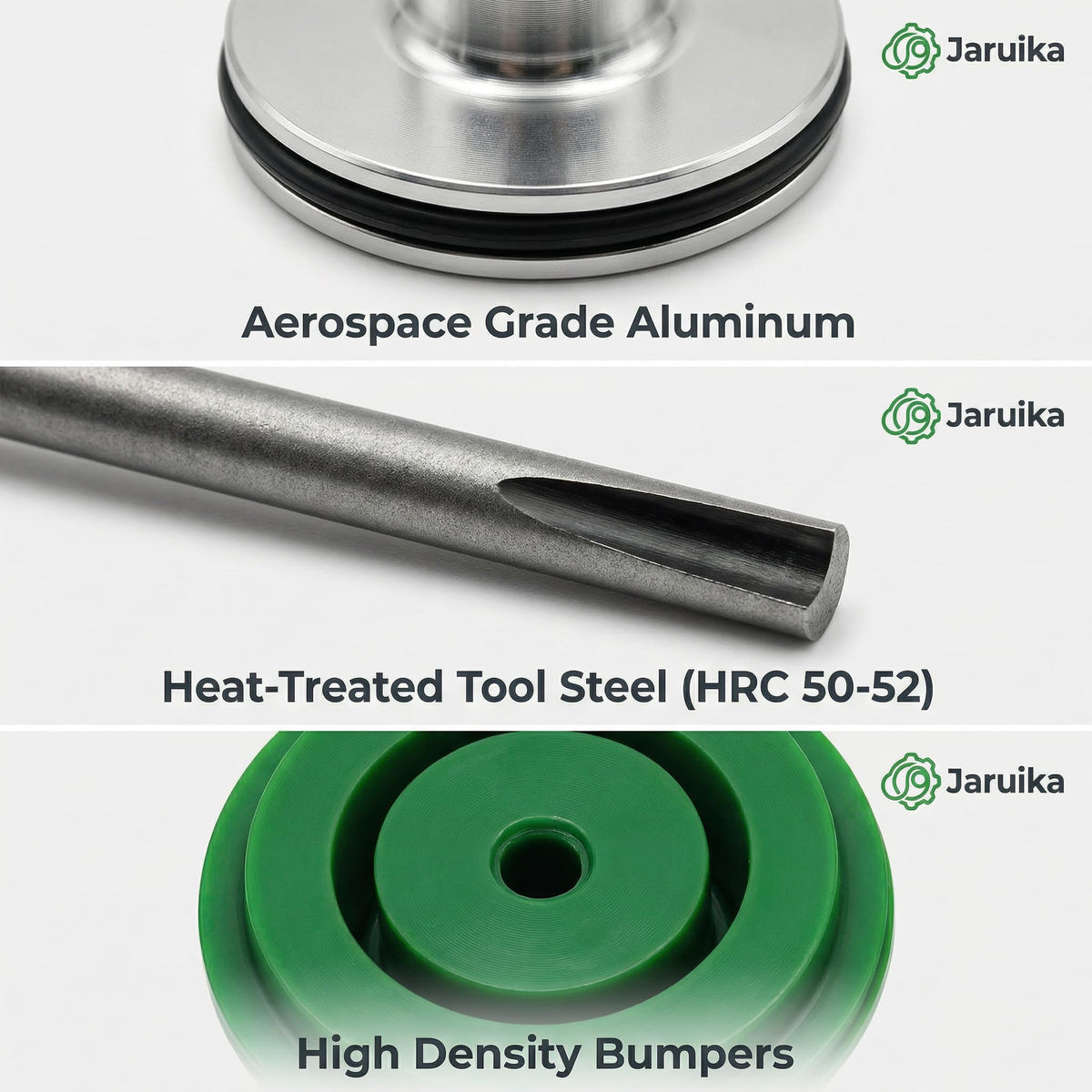Jaruika Piston Driver Replacement for Hitachi NR83A NR83A2 Framing Nailer Parts, 3 Pack 877-323 Driver & 4 Pack 883-511 Green Bumper Kit, Heat Treated 6150 Steel 885-915 Rebuild Set