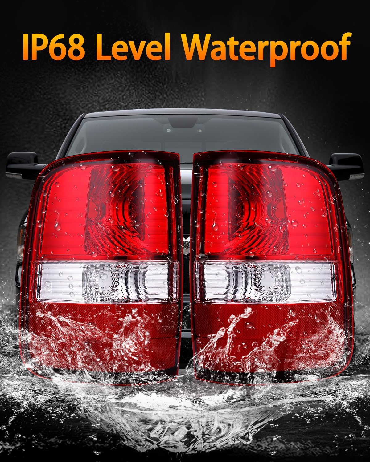 OKLPF Rear Brake Tail Lights Compatible With 2004-2008 Ford F150