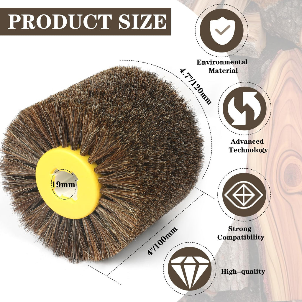 Shinboc 4.7x4 Inch Surface Conditioning Tool, Horse Hair Abrasive Wheel