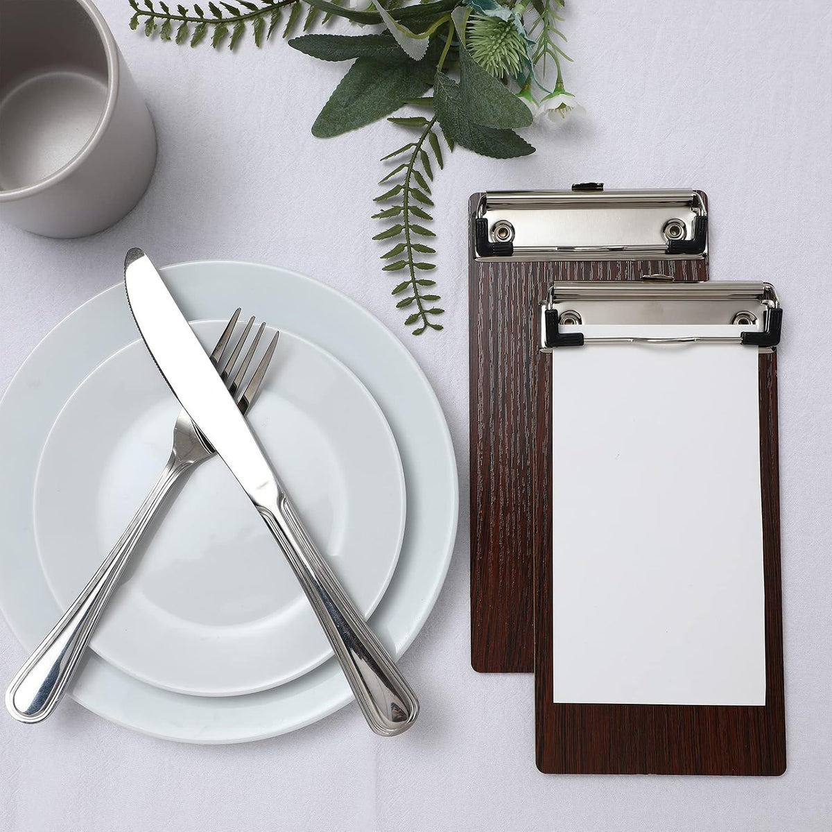 50 Pcs Wood Clipboard Check Presenters for Restaurants, Coffee