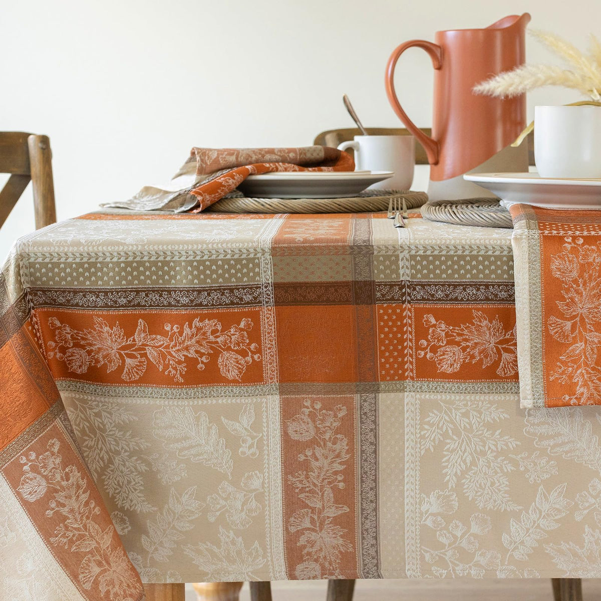 Heirloom Harvest Tablecloth (Terracotta 60"x 120" Rectangular)