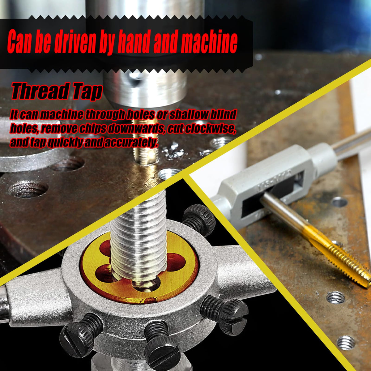 5/8-11 UNC Tap and Die Set for Metal,M2 HSS Thread Tap and Round Die Set
