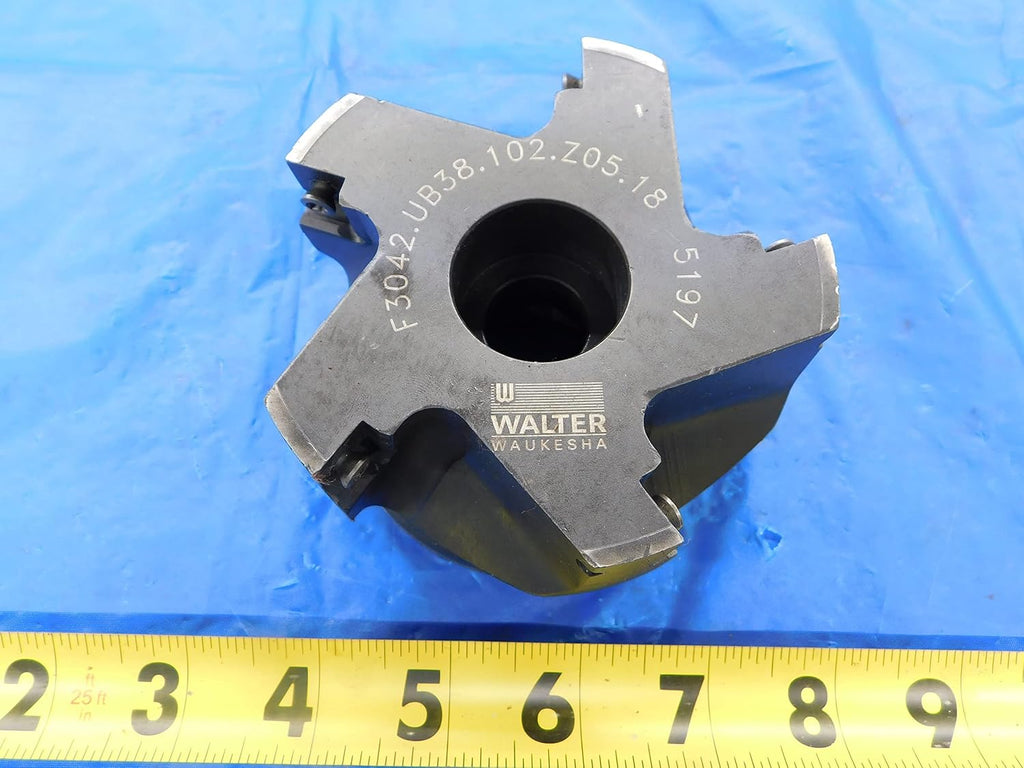 Walter 4" O.D. FACE Mill F3042.UB38.102.Z05.18 1 1/2 Pilot Holds 5 Inserts 4.0 - MB6174RDT