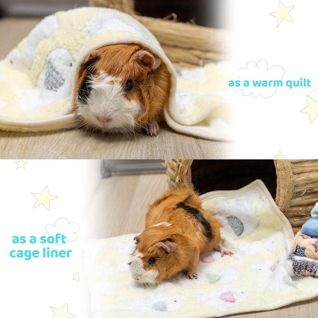 Guinea Pig Bedding Mat 6 Pack, Soft Fleece Small Pet Blankets