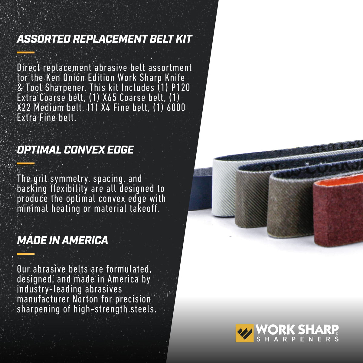Work Sharp WSSAKO81113 Assorted Belt Kit