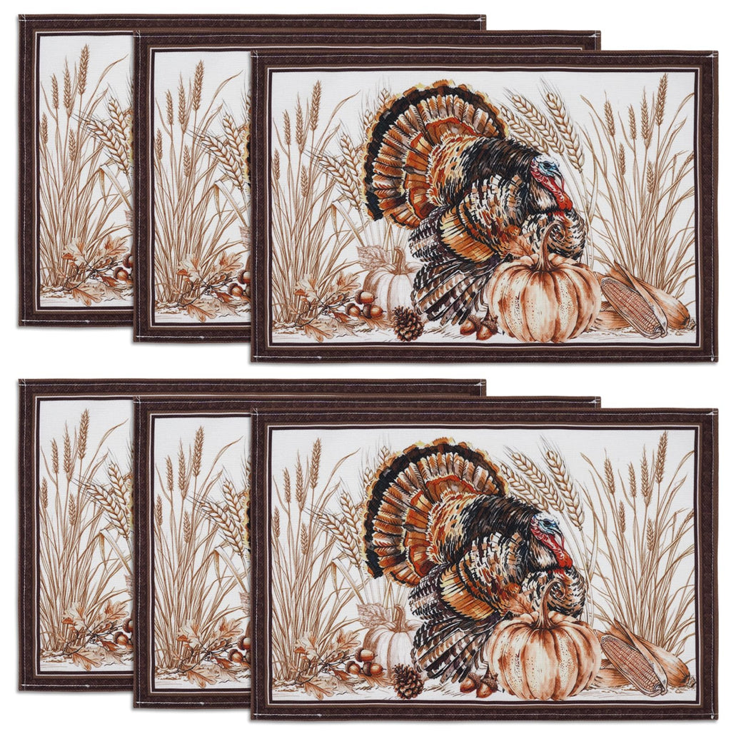 Thanksgiving Placemats 12 x 18 Inch Set of 6