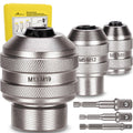 Topec Tap Sockets 6PCS, 1/4" 3/8" 1/2" Drive Tap Socket Set, M3-M19 Socket