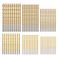 amoolo Titanium Drill Bit Set (60 pcs), Premium 4341 HSS Micro Drill Bits for Wood, Metal, Steel, Plastic, Aluminum Alloy, 3/64"-1/8"
