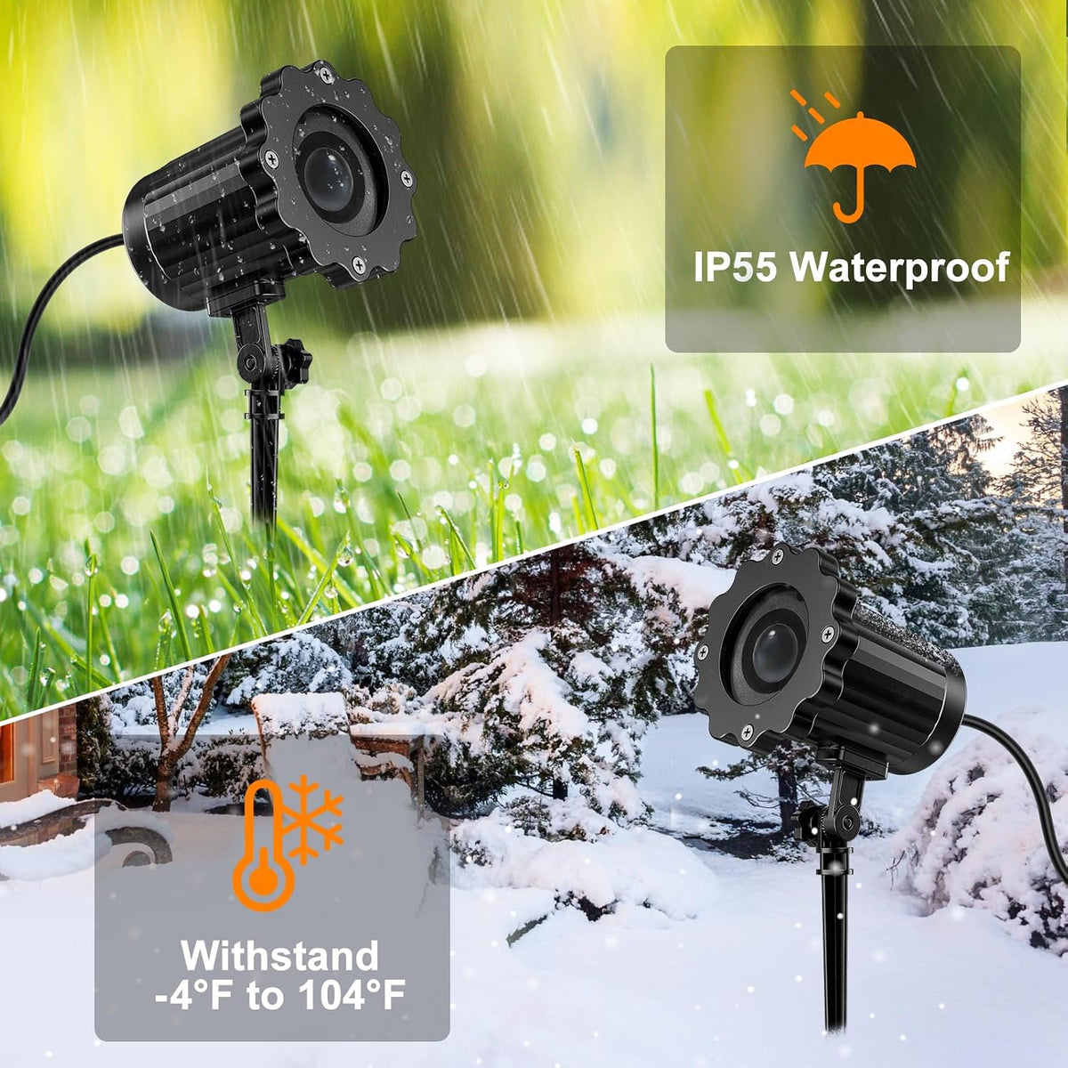 Halloween Projector Lights Outdoor,3D Dynamic Ghost Decorations Light,2026 Upgraded Clearer Ghost HD Patterns,Night