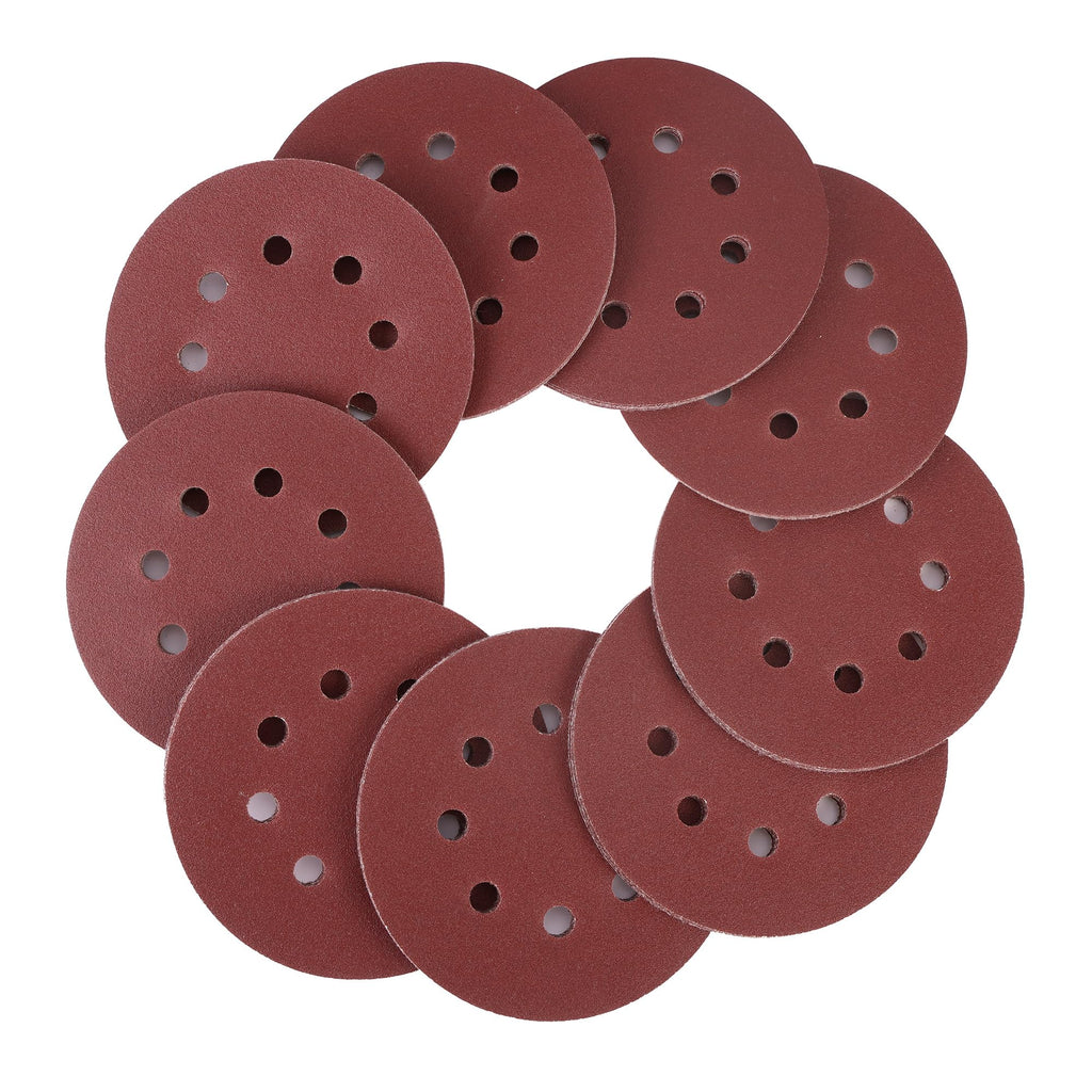 WORKPRO Sanding Discs, 5-Inch 150 Grit 8-Hole Hook and Loop, 50 Pack