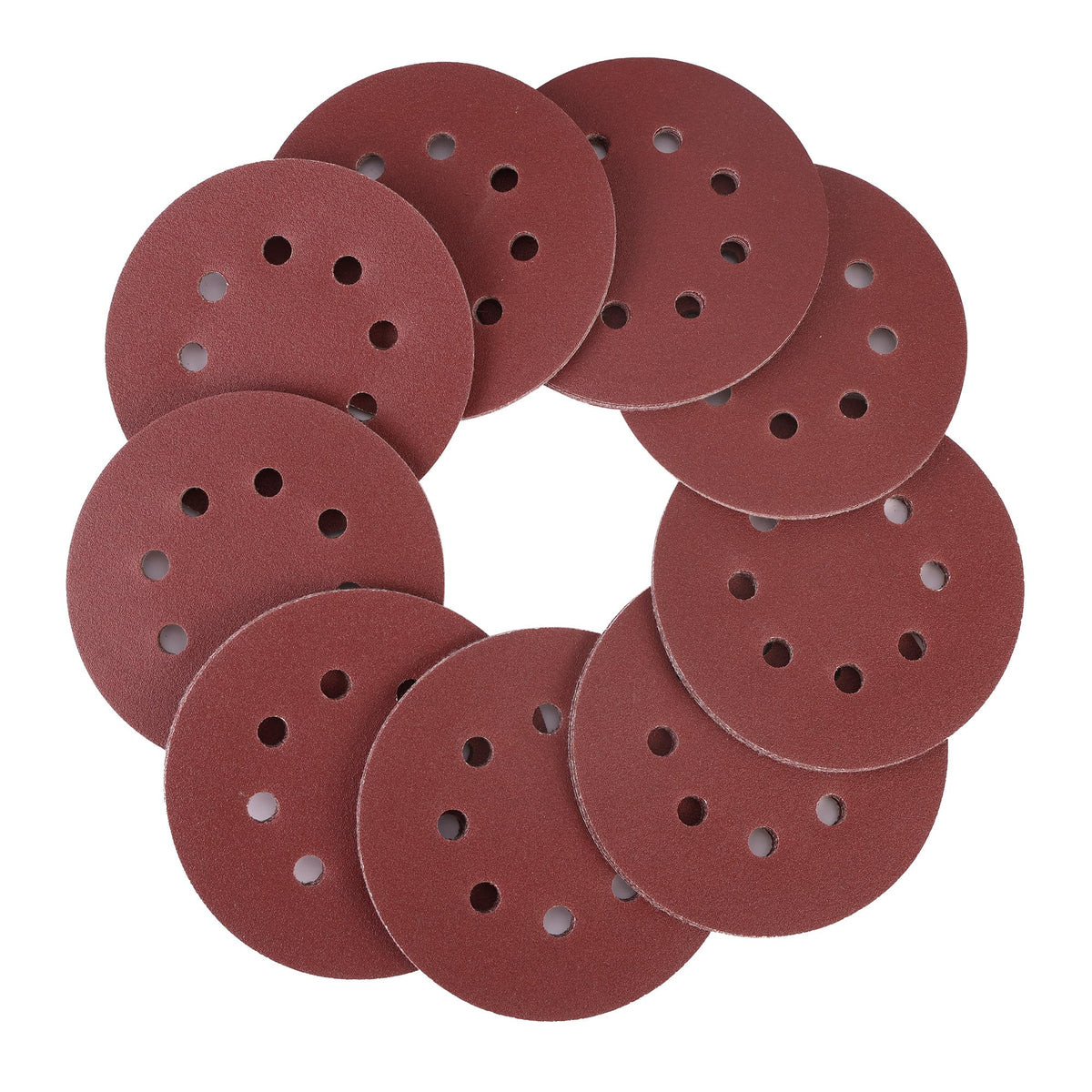WORKPRO Sanding Discs, 5-Inch 150 Grit 8-Hole Hook and Loop, 50 Pack