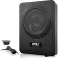 8-Inch Low-Profile Amplified Subwoofer System - 600 Watt Compact Enclosed Active Underseat Car Audio Subwoofer with