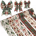 6 Rolls Christmas Wired Ribbon, 2.5 Inch x 30 Yards, Vintage