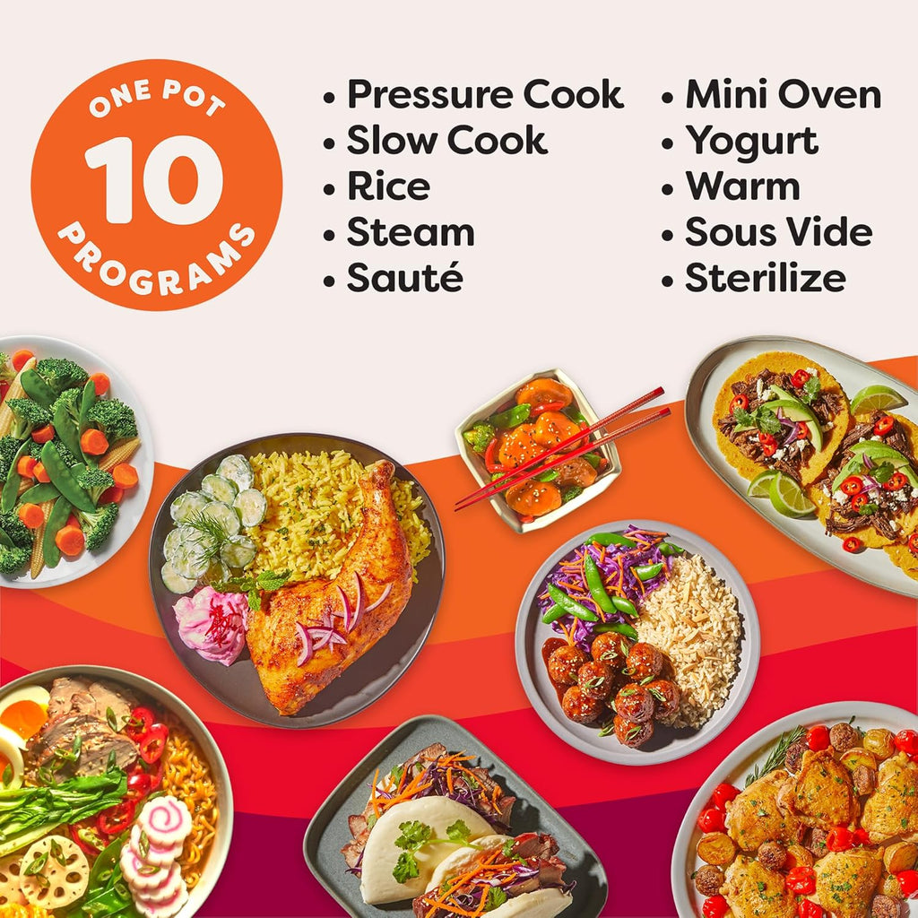 Pro (8 QT) 10-in-1 Pressure Cooker, Slow Cooker, Rice/Grain Cooker, Steamer, Sauté, Sous Vide, Yogurt Maker