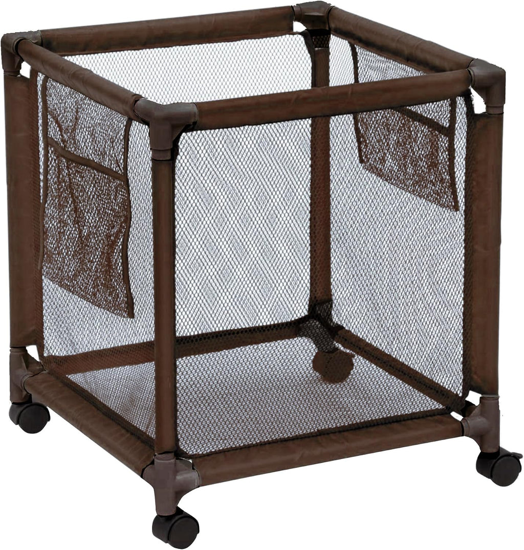 Rolling Pool Storage Small Organizer Bin, (18" W x 18" L x 20" H), Brown Style 417244
