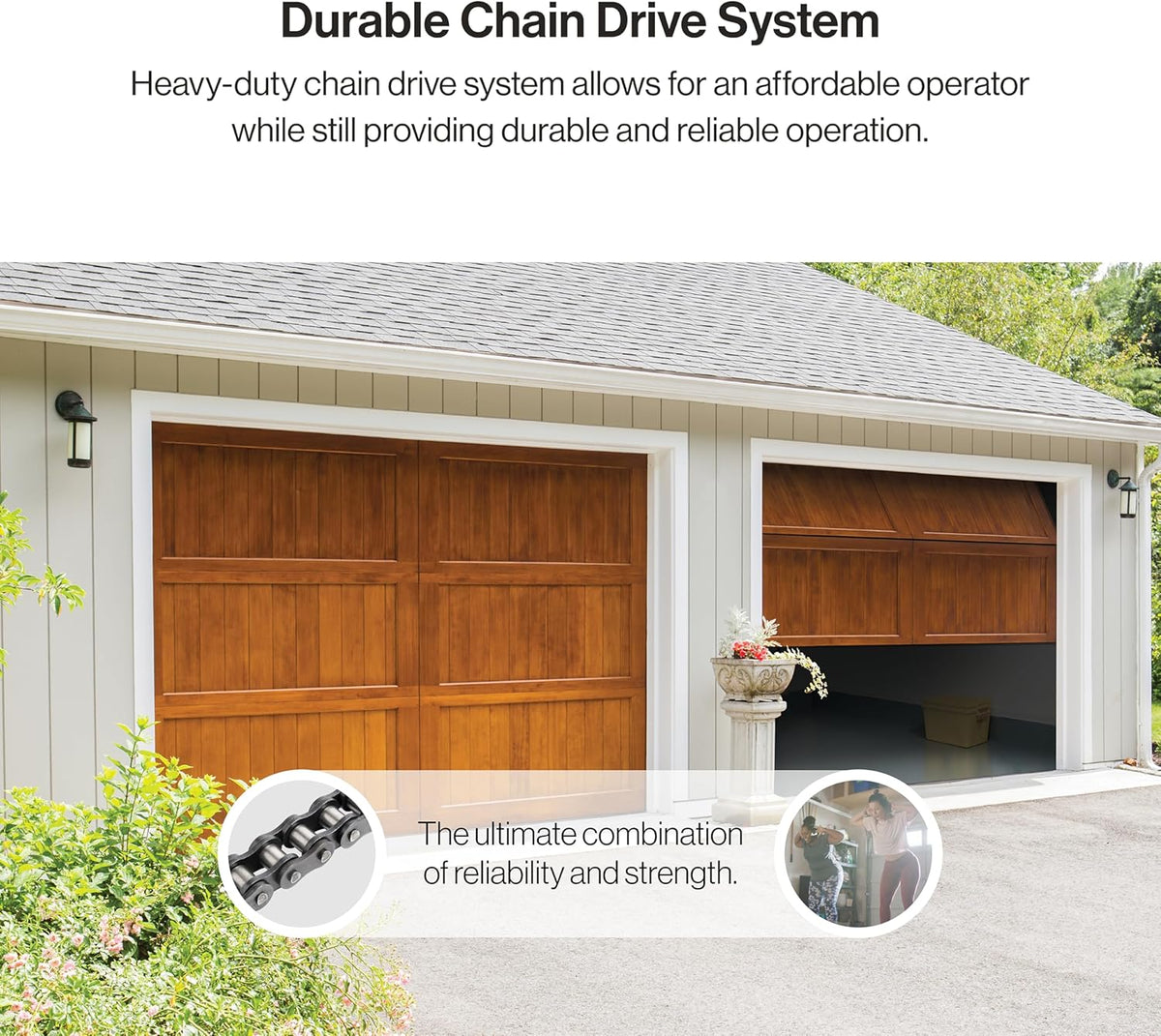 Chain Drive 500 1/2 HPC Smart Garage Door Opener, Model 1135-VM | Aladdin Connect Wi-Fi, Durable Chain Drive, Smart