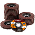 Shawya 20 Pack 40 Grit Flap Disc 4 1/2 in T29 Aluminum Oxide Grinding Wheel Disc for Metal, Wood, Stainless Steel Finishing, Angle Grinder Sanding Disc 7/8" Arbor