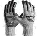 Cut Resistant Safety Work Gloves with Grip, 12 Pairs, Size Medium, ANSI A4, 13 Gauge Seamless Shell with PU Coating, Gray