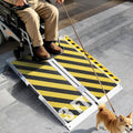 Portable Wheelchair Ramp 3 FT, Aluminum Folding Ramps for Wheelchairs for Home Steps with Handle & Non-Skid Surface