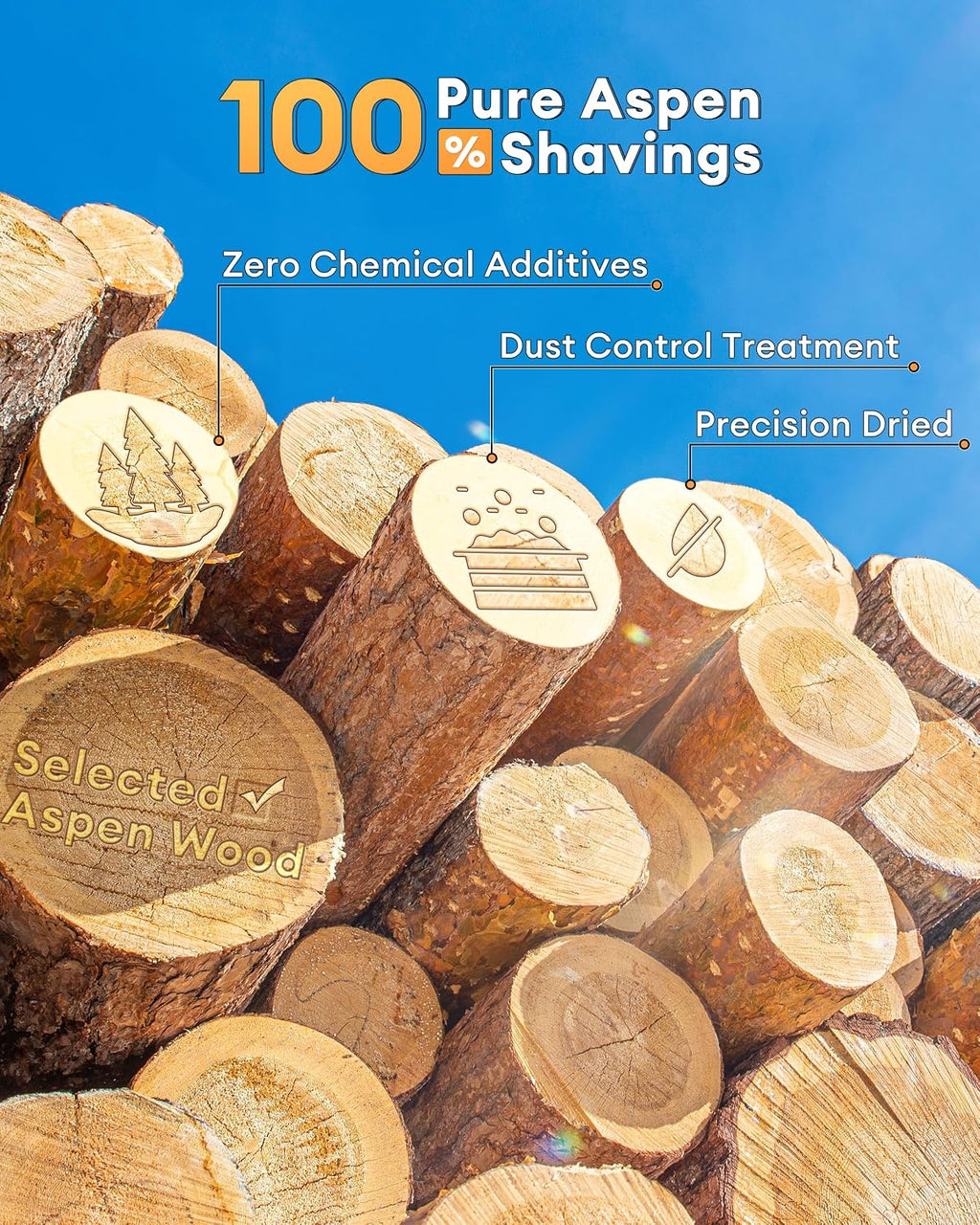 70L Aspen Bedding, Ultra-Fine Shavings for Small Animals