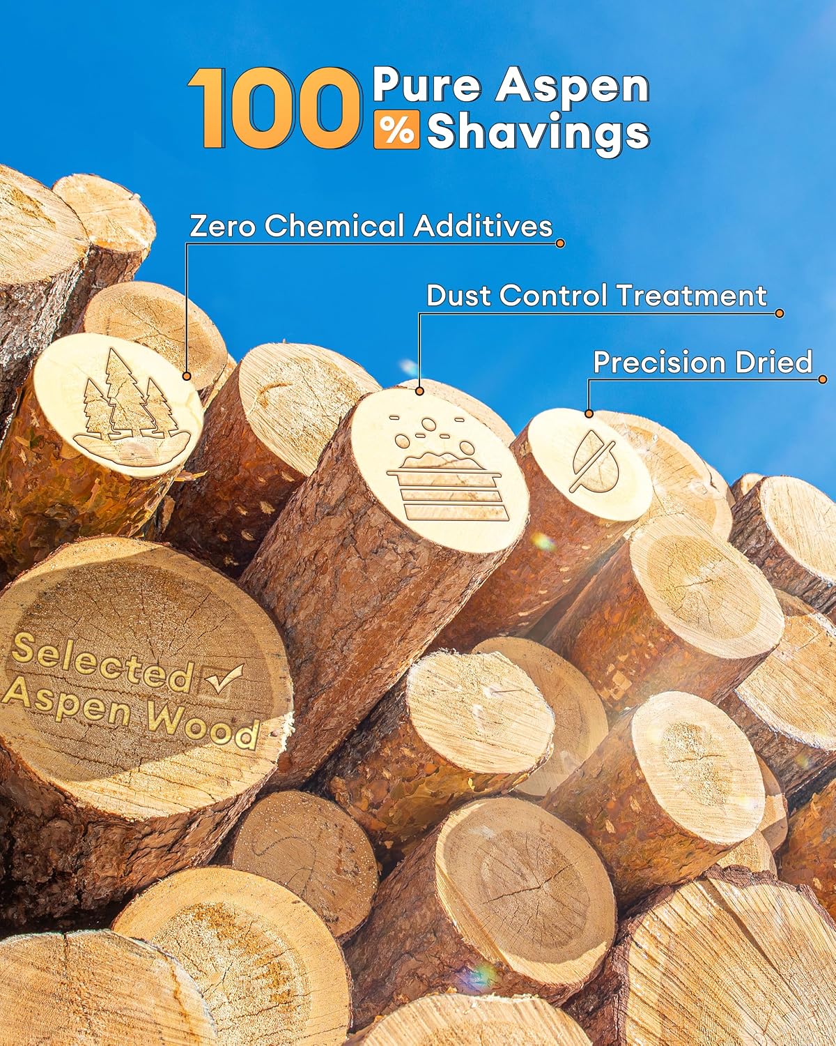 70L Aspen Bedding, Ultra-Fine Shavings for Small Animals