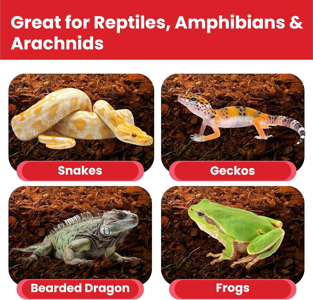 ReptiCare Compressed Coconut Chip Substrate for Reptiles 64 Quart Coco Husk Bedding Block for Ball Pythons, Snakes