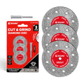 EZARC 1-1/2 Diamond Tile Cutting Wheels with Mandrel, 0.6mm Kerf, 3-Pack