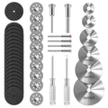 44 Pcs Cutting Wheel Set Compatible with Plastic for Rotary Tool