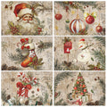 6 Pcs Christmas Placemats 12x18 Ball Washable Table Mats Xmas