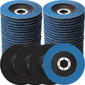 Landhoow 40 Pack 40 60 80 120 Grit Flap Discs 4 1/2 Inch for Angle Grinder 4.5 x 7/8 Inch Aluminum Oxide Sanding Disc Grinding Wheels Grinding Discs Abrasives Flapper Wheel for Wood Metal Sanding