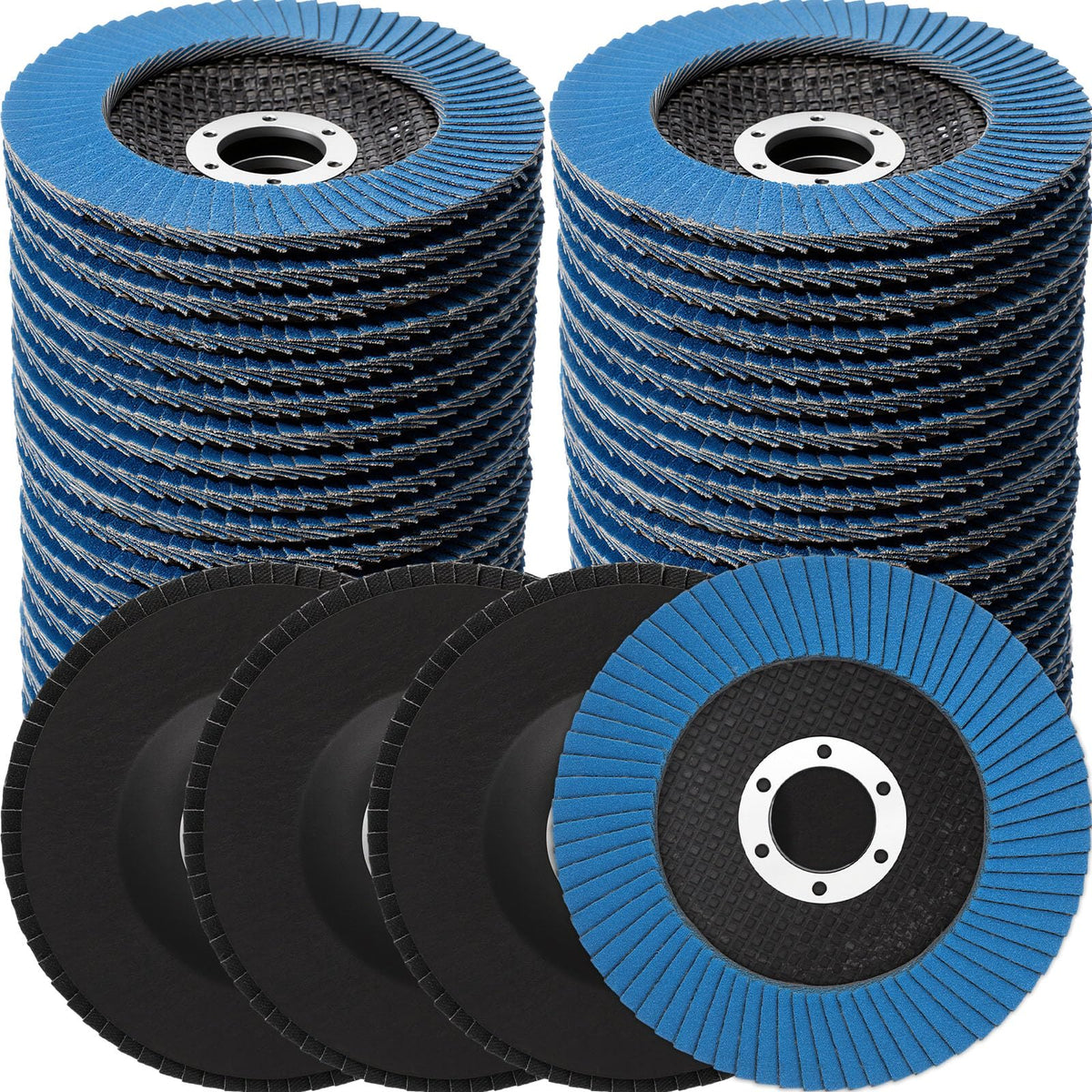 Landhoow 40 Pack 40 60 80 120 Grit Flap Discs 4 1/2 Inch for Angle Grinder 4.5 x 7/8 Inch Aluminum Oxide Sanding Disc Grinding Wheels Grinding Discs Abrasives Flapper Wheel for Wood Metal Sanding