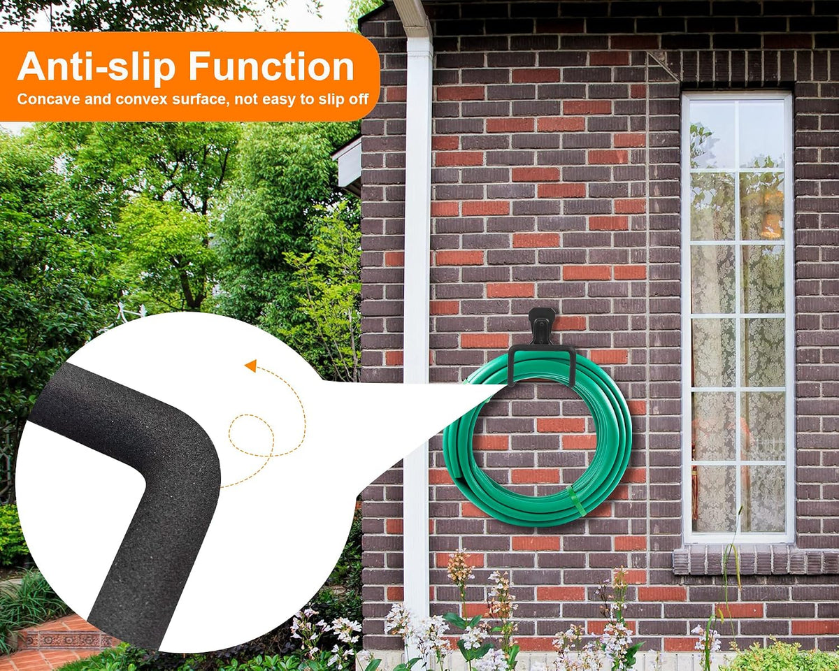 Heavy Duty Hose Hanger Garden Hose Storage Water Hose Holders for Outside | 2pcs Wall Mount Garden Hose Reel Hose Stand
