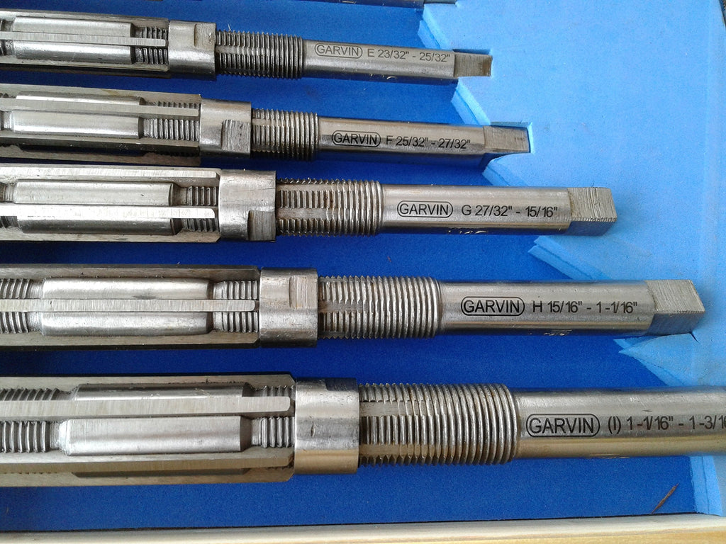 CME 9 pc Adjustable Hand Reamer Set, 15/32" to 1-3/16" Reamer Sizes