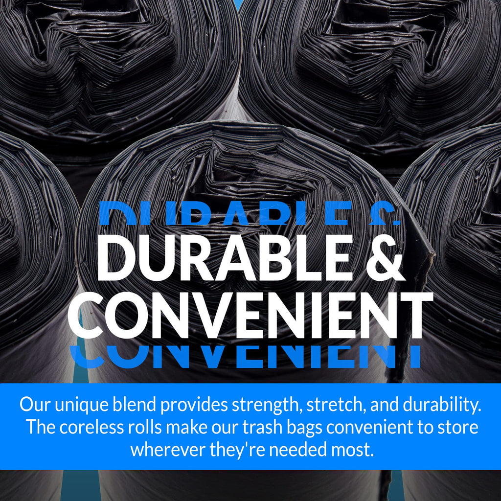 13 Gallon Trash Bags | 250 Bags | Black