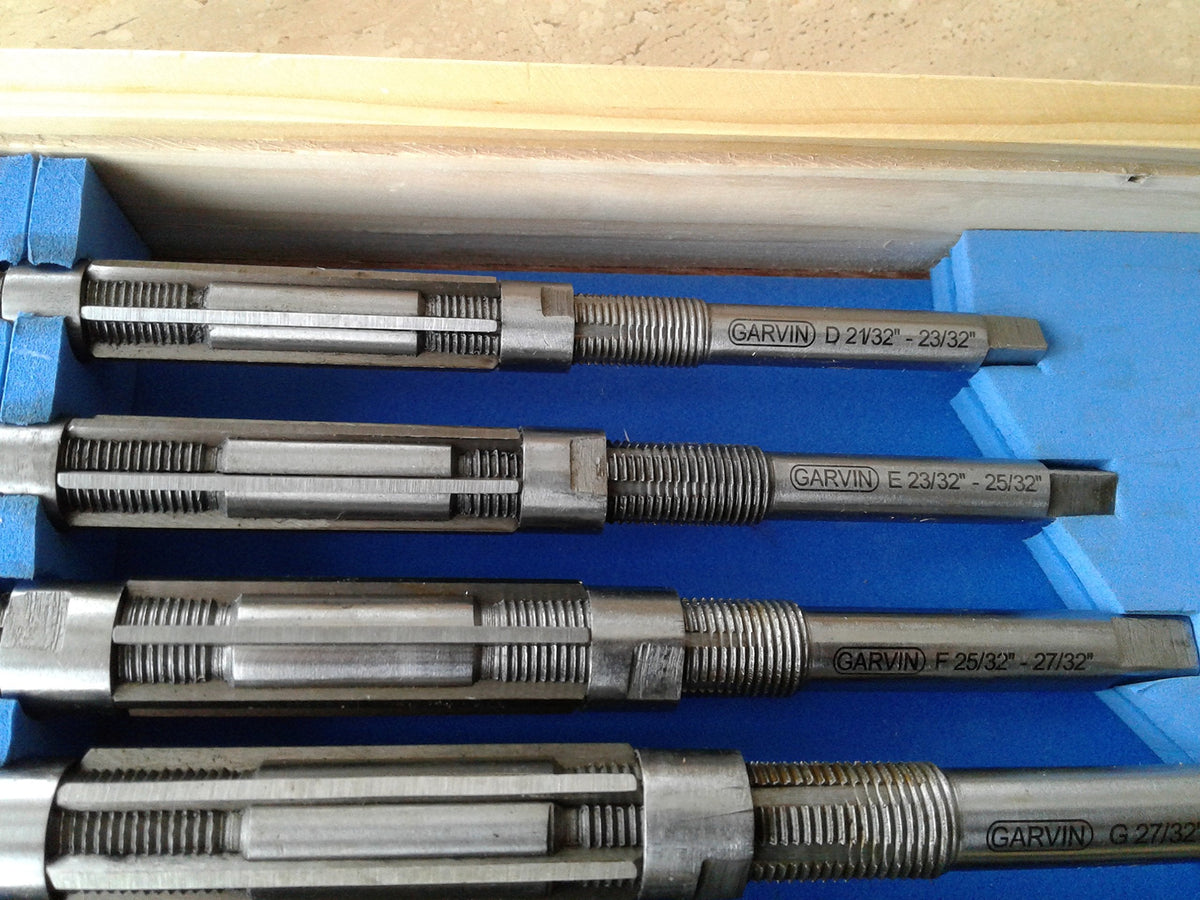 CME 9 pc Adjustable Hand Reamer Set, 15/32" to 1-3/16" Reamer Sizes